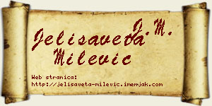 Jelisaveta Milević vizit kartica
